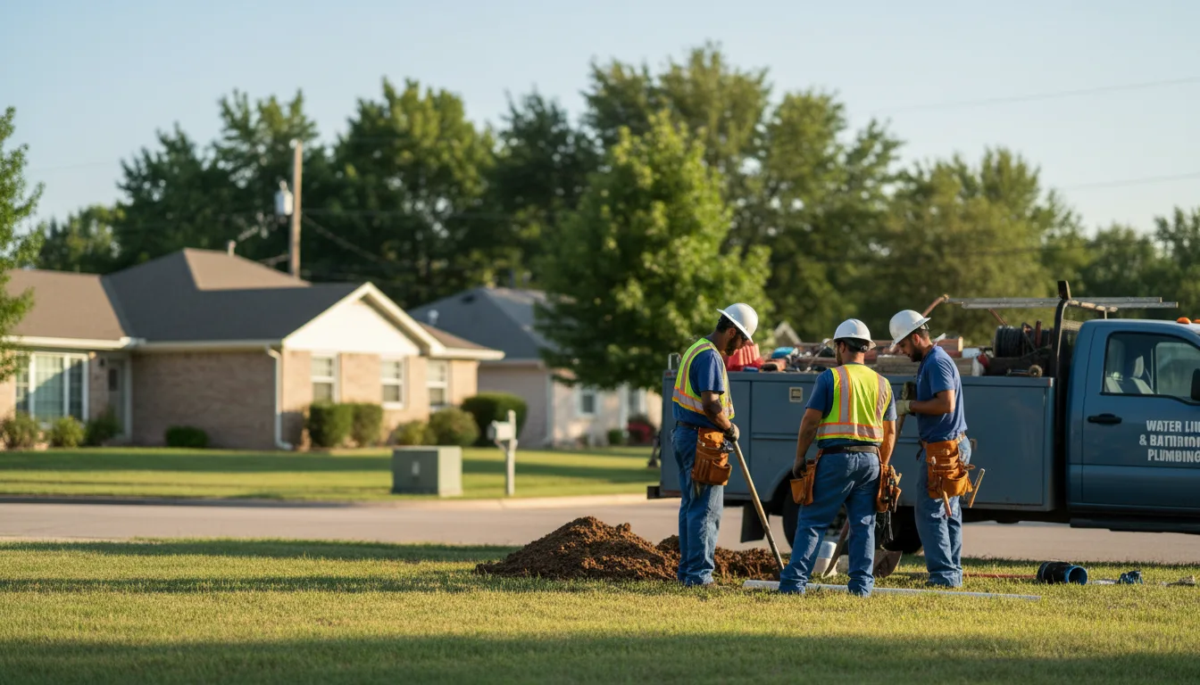 Residential water line and bathroom plumbing service in Hardyville, KY
